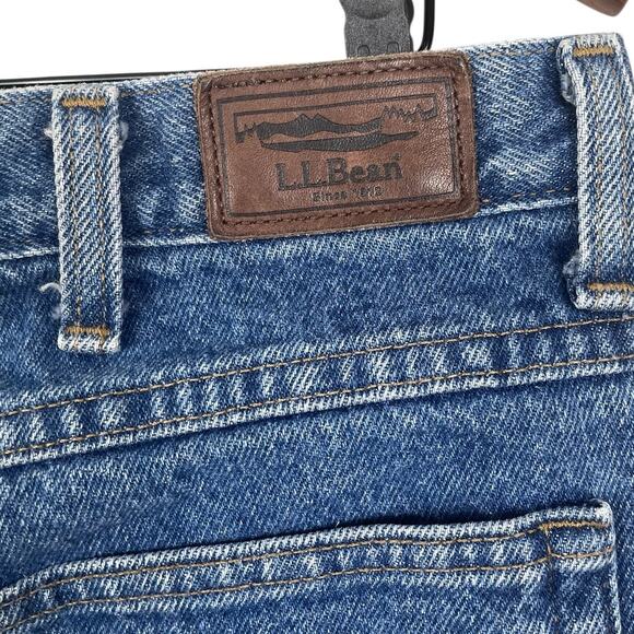 L.L. Bean Double L Plaid Flannel Lined Jeans Natural Fit Medium Wash Blue 35x30 - Picture 15 of 16